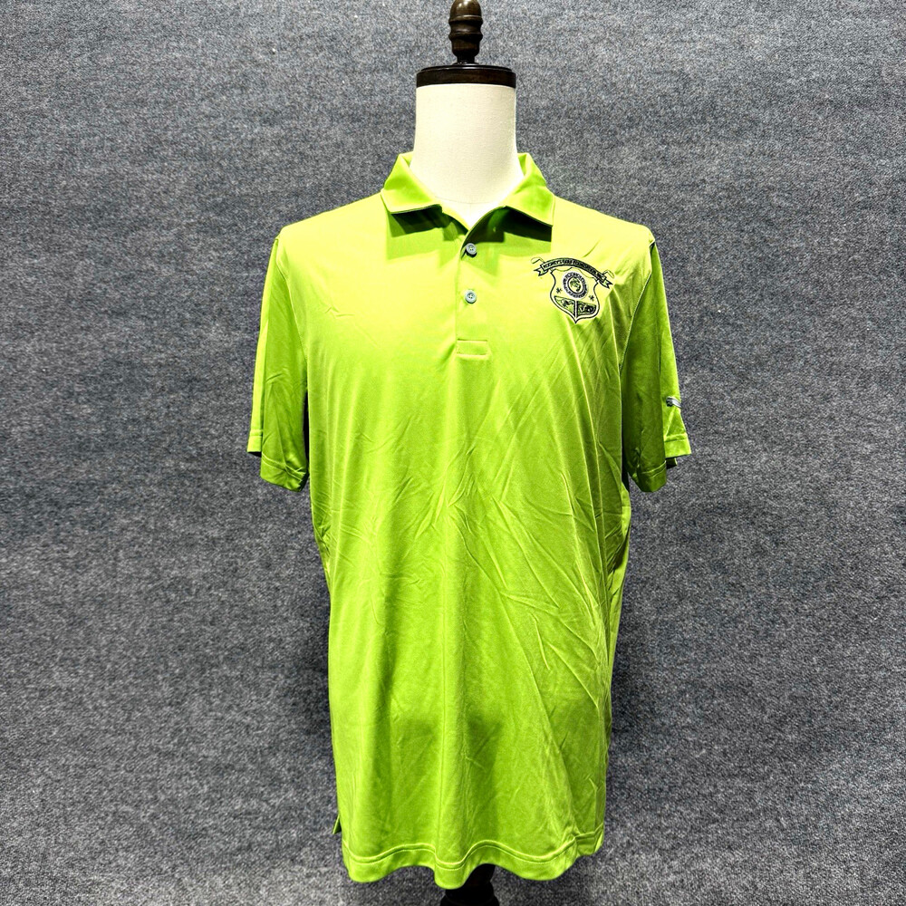 Puma Golf Polo Shirt Mens XL Green Rooneys Golf Foundation Performance